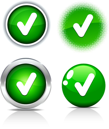 Check beautiful buttons. Vector illustration.のイラスト素材