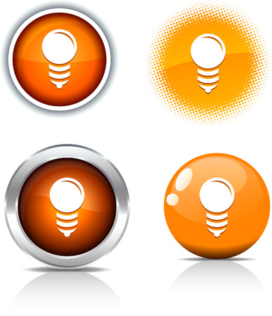   Bulb beautiful buttons. Vector illustration. のイラスト素材