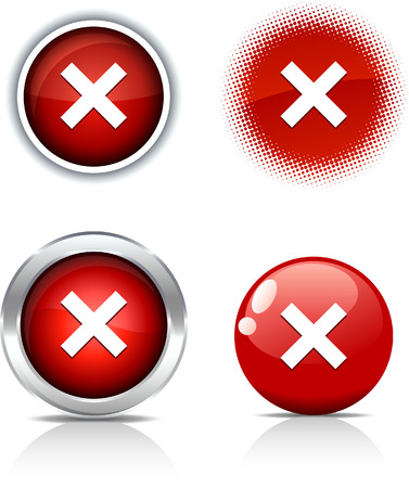   Abort beautiful buttons. Vector illustration. のイラスト素材