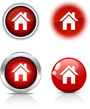   Home beautiful buttons. Vector illustration. のイラスト素材