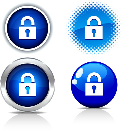   Padlock beautiful buttons. Vector illustration. のイラスト素材