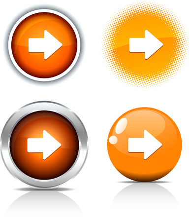   Arrow beautiful buttons. Vector illustration. のイラスト素材