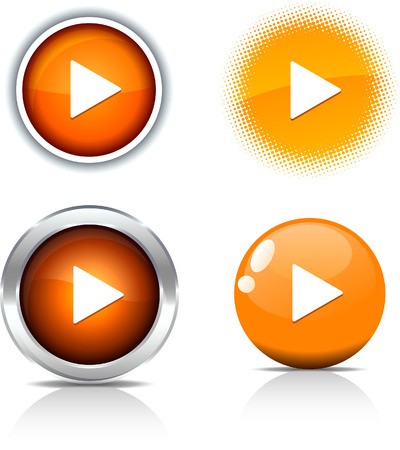   Play beautiful buttons. Vector illustration. のイラスト素材