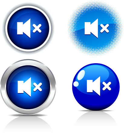   Mute beautiful buttons. Vector illustration.のイラスト素材