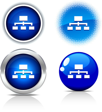   Network beautiful buttons. Vector illustration.のイラスト素材