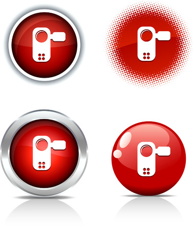  Video beautiful buttons. Vector illustration. のイラスト素材