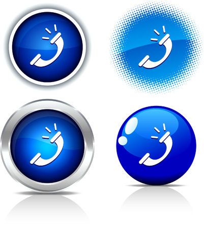   Telephone beautiful buttons. Vector illustration. のイラスト素材