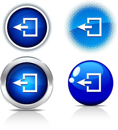   Exit beautiful buttons. Vector illustration. のイラスト素材