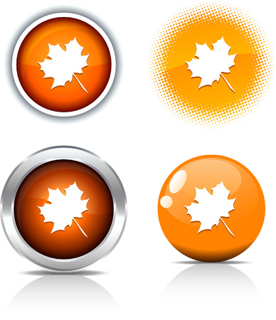 Autumn beautiful buttons. Vector illustration. のイラスト素材