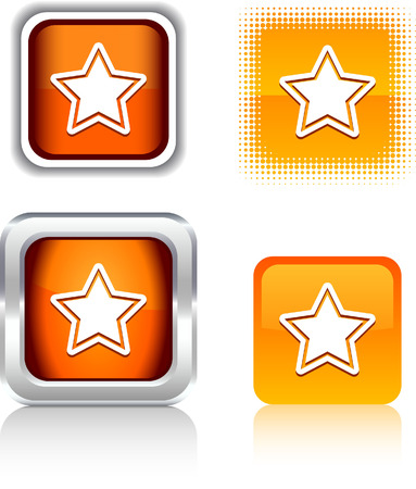Star   square buttons. Vector illustration.のイラスト素材