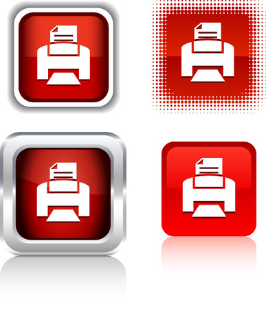 Print  square buttons. Vector illustration. のイラスト素材