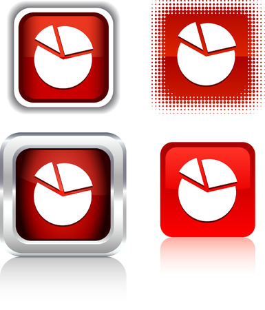  Diagram  square buttons. Vector illustration. のイラスト素材