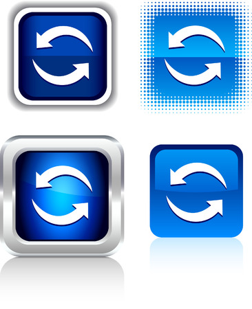 Refresh   square buttons. Vector illustration. のイラスト素材