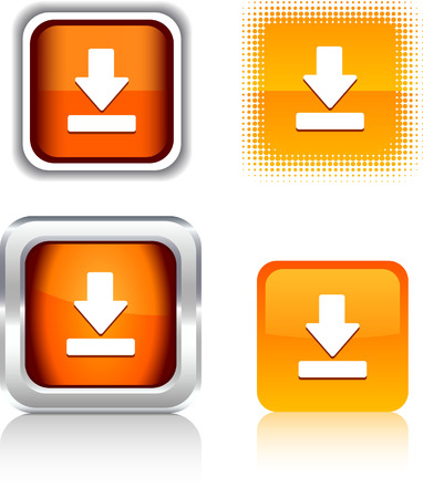  Download  square buttons. Vector illustration. のイラスト素材