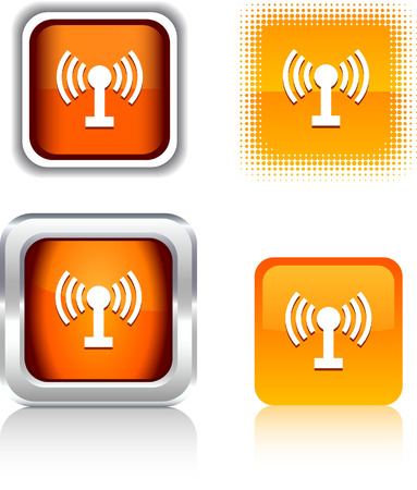  Radio  square buttons. Vector illustration. のイラスト素材