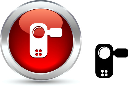 Video   realistic button. Vector illustration. のイラスト素材