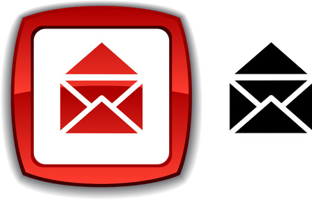 e-mail   realistic button. Vector illustration. のイラスト素材