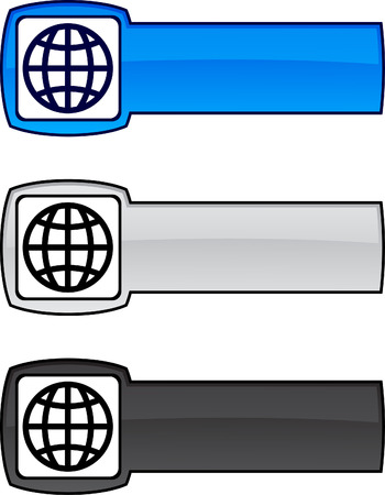 Earth  web button. illustration.のイラスト素材