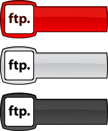 FTP web button. illustration. のイラスト素材