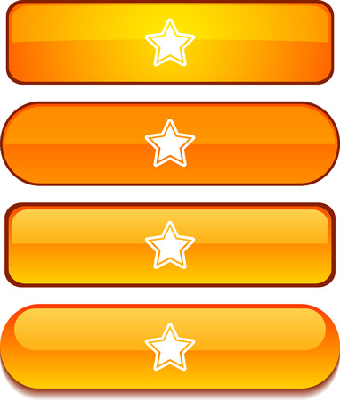 Star   web buttons. Vector illustration. のイラスト素材