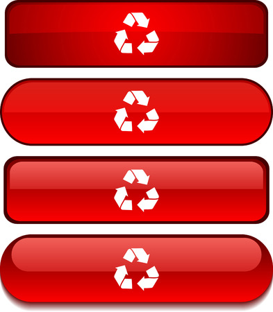 Recycle   web buttons. Vector illustration. のイラスト素材