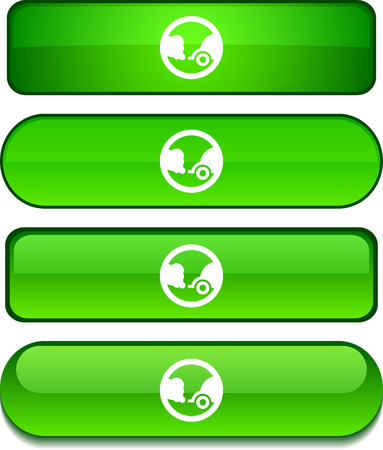 Ecology   web buttons. Vector illustration. のイラスト素材