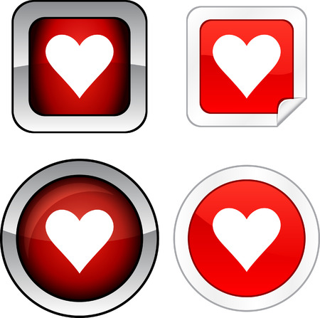 Love   web buttons. Vector illustration. のイラスト素材