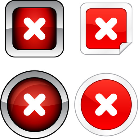  Cross  web buttons. Vector illustration. のイラスト素材