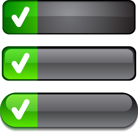 Check   web buttons. Vector illustration. のイラスト素材