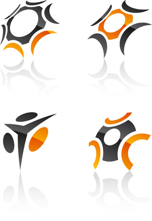 Abstract design symbols. Vector illustration.のイラスト素材