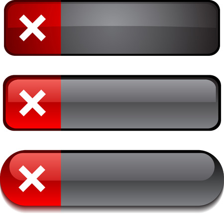  Abort  web buttons. Vector illustration. のイラスト素材