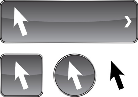  Cursor  web buttons. Vector illustration. のイラスト素材