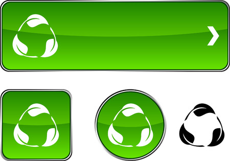   Recycle  web buttons. Vector illustration. のイラスト素材