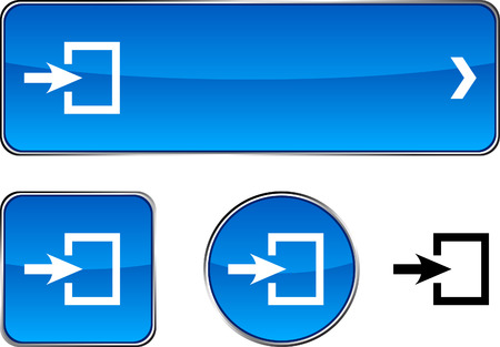  Entrance  web buttons. Vector illustration. のイラスト素材