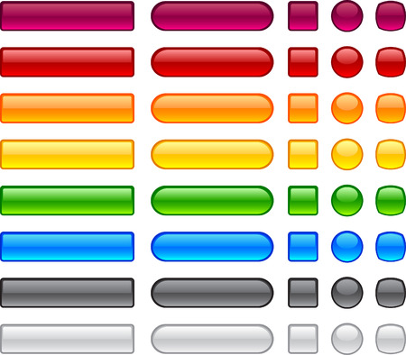 Blank web buttons. Vector illustration. のイラスト素材