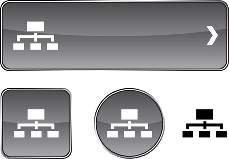 Network  web buttons. Vector illustration. のイラスト素材