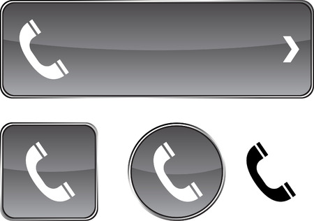 Telephone   web buttons. Vector illustration.のイラスト素材