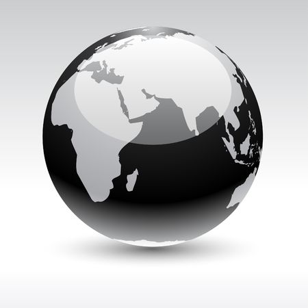 Glossy globe icon.  illustration.のイラスト素材