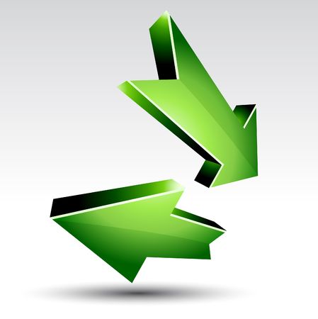 3D return arrowsのイラスト素材