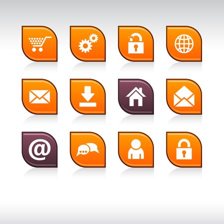 web set of leaf color icons.のイラスト素材