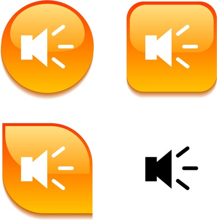 Sound glossy vibrant web buttons. のイラスト素材