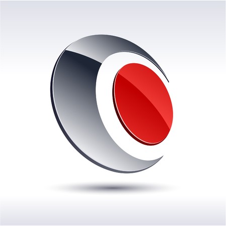 Illustration of 3d abstract logo.のイラスト素材