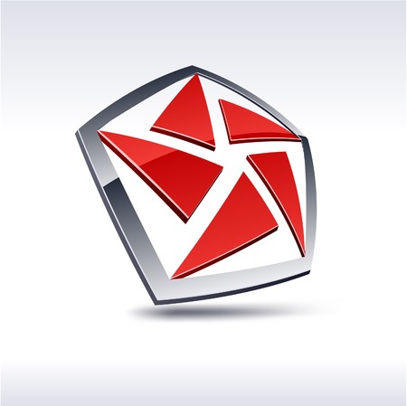 Abstract modern 3d pentagon logo. のイラスト素材
