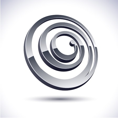 Abstract modern 3d spiral logo. のイラスト素材