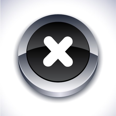 Cross  metallic 3d vibrant round icon. のイラスト素材