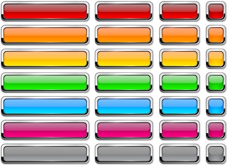 Long and short rectangular buttons. のイラスト素材