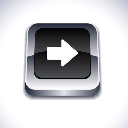 Arrow metallic 3d vibrant square icon. のイラスト素材