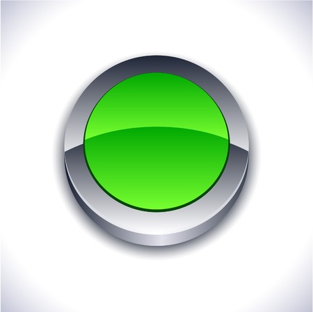 Blank 3d green button. のイラスト素材