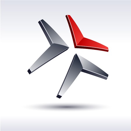 Abstract modern 3d logo.のイラスト素材