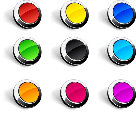 Blank 3d round buttonsのイラスト素材